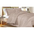 Kathy Ireland Down Alternative Solid/Stripe Reversible Comforter, Taupe, King GPKI175015